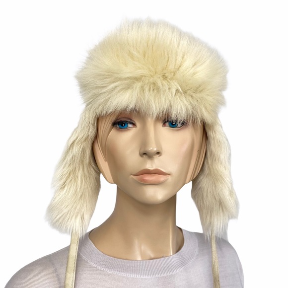 J. Crew Toscana Shearling Leather Trapper Hat Small / Medium - Picture 4 of 12